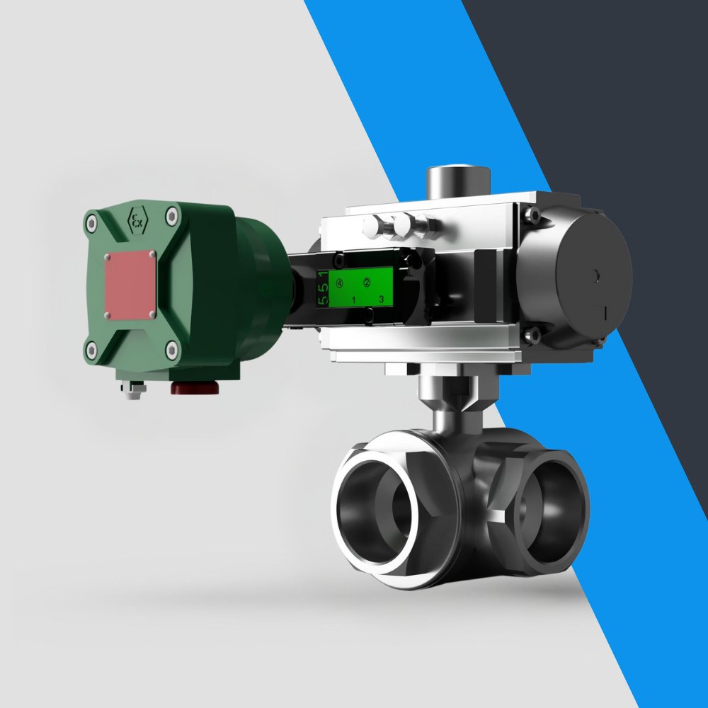 V-Tork Actuated 3 Way Reduced Bore Screwed Ball Valves (ATEX Area Solenoid)