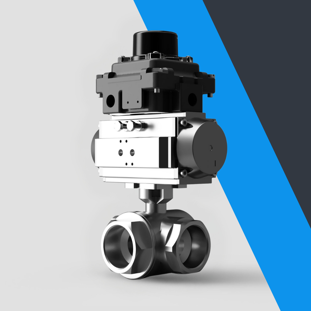 V-Tork Actuated 3 Way Reduced Bore Screwed Ball Valves (ATEX Area Switchbox)