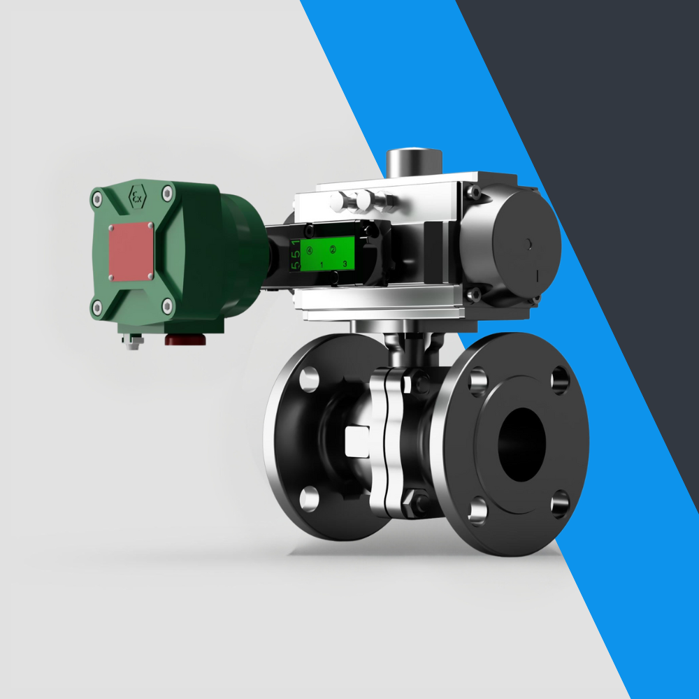 V-Tork Actuated Flanged PN40 Ball Valves (ATEX Area Solenoid)