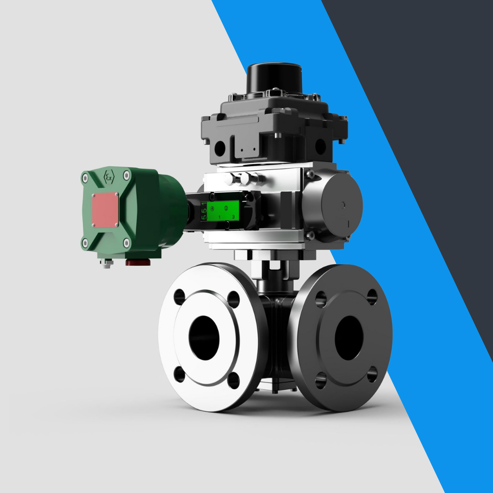 V-Tork Actuated 3 Way Flanged Ball Valves (ATEX Area Accessories)