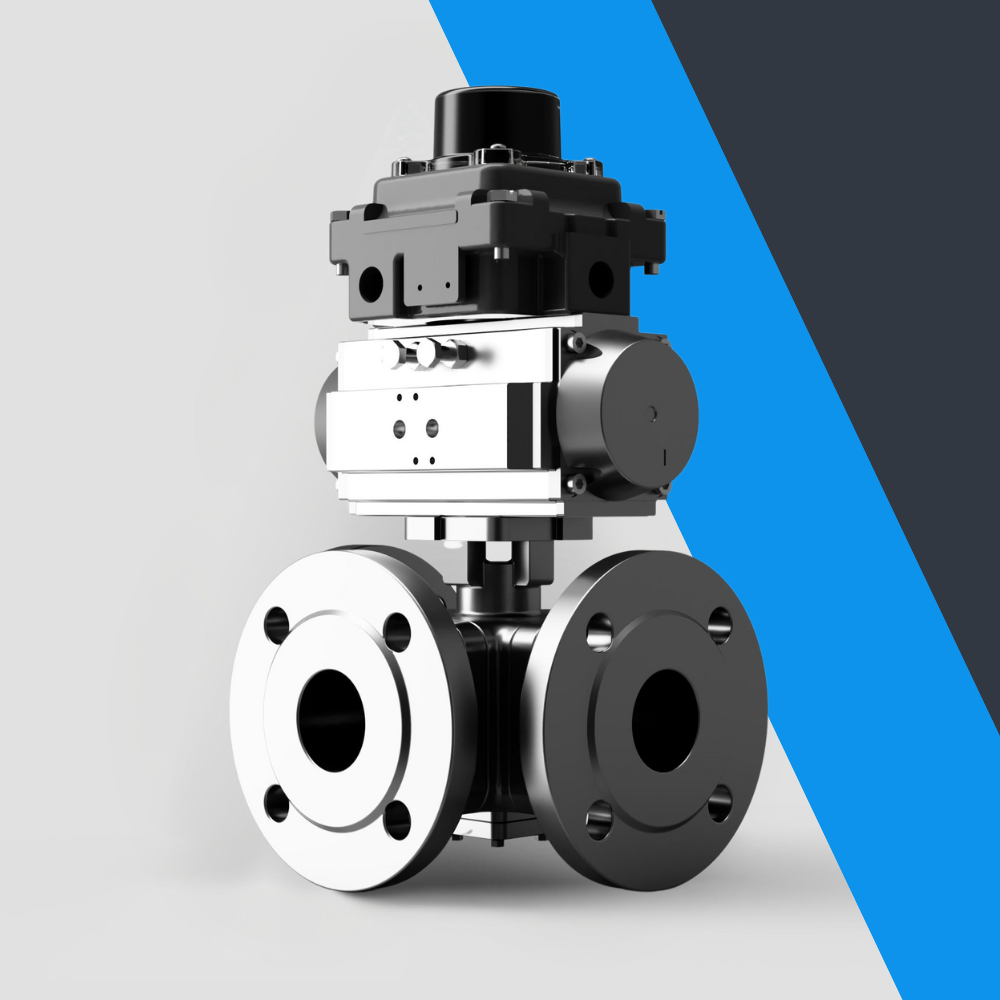 V-Tork Actuated 3 Way Flanged Ball Valves (ATEX Area Switchbox)