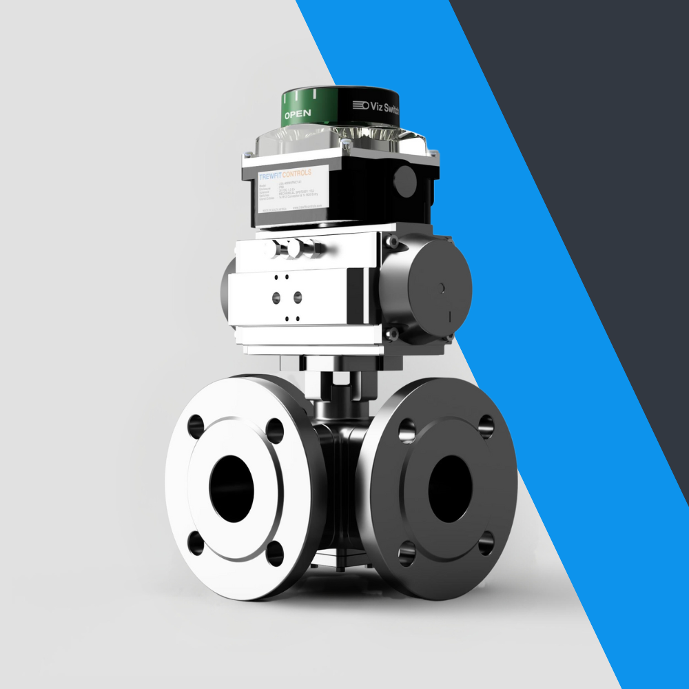 V-Tork Actuated 3 Way Flanged Ball Valves (Safe Area Switchbox)