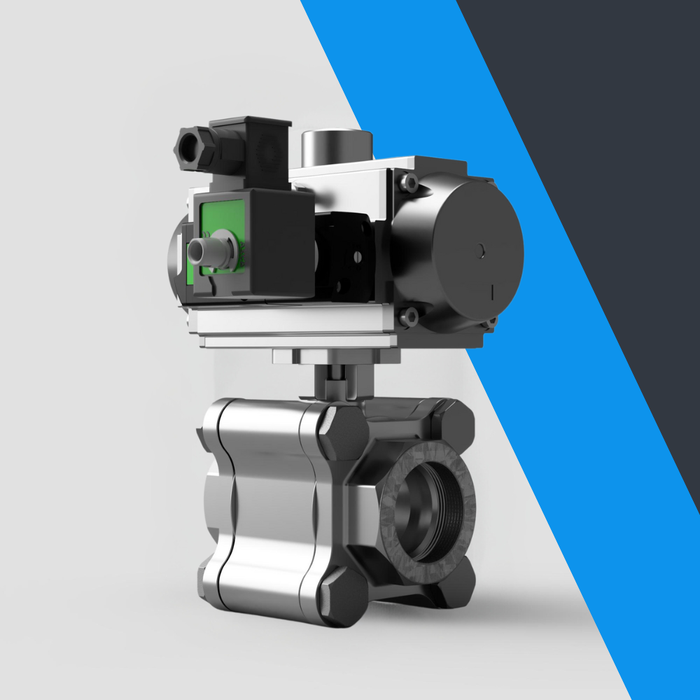 V-Tork Actuated Heavy Duty Stainless Steel Ball Valves (Safe Area Solenoid)