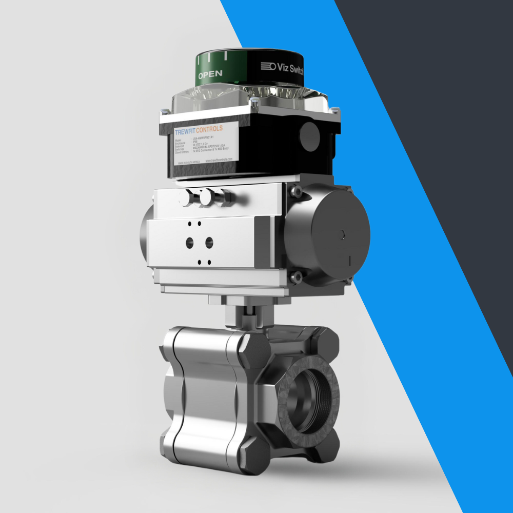 V-Tork Actuated Heavy Duty Stainless Steel Ball Valves (Safe Area Switchbox)