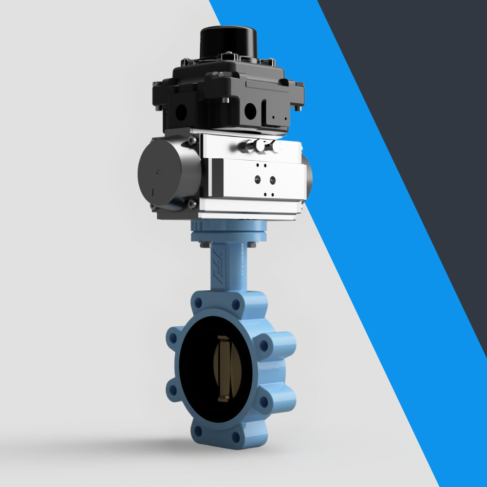V-Tork Actuated TTV Lugged Bronze Disc Butterfly Valves (ATEX Area Switchbox)