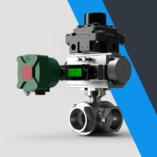 V-Tork Actuated 3 Way Full Bore Screwed Ball Valves (ATEX Area Accessories)