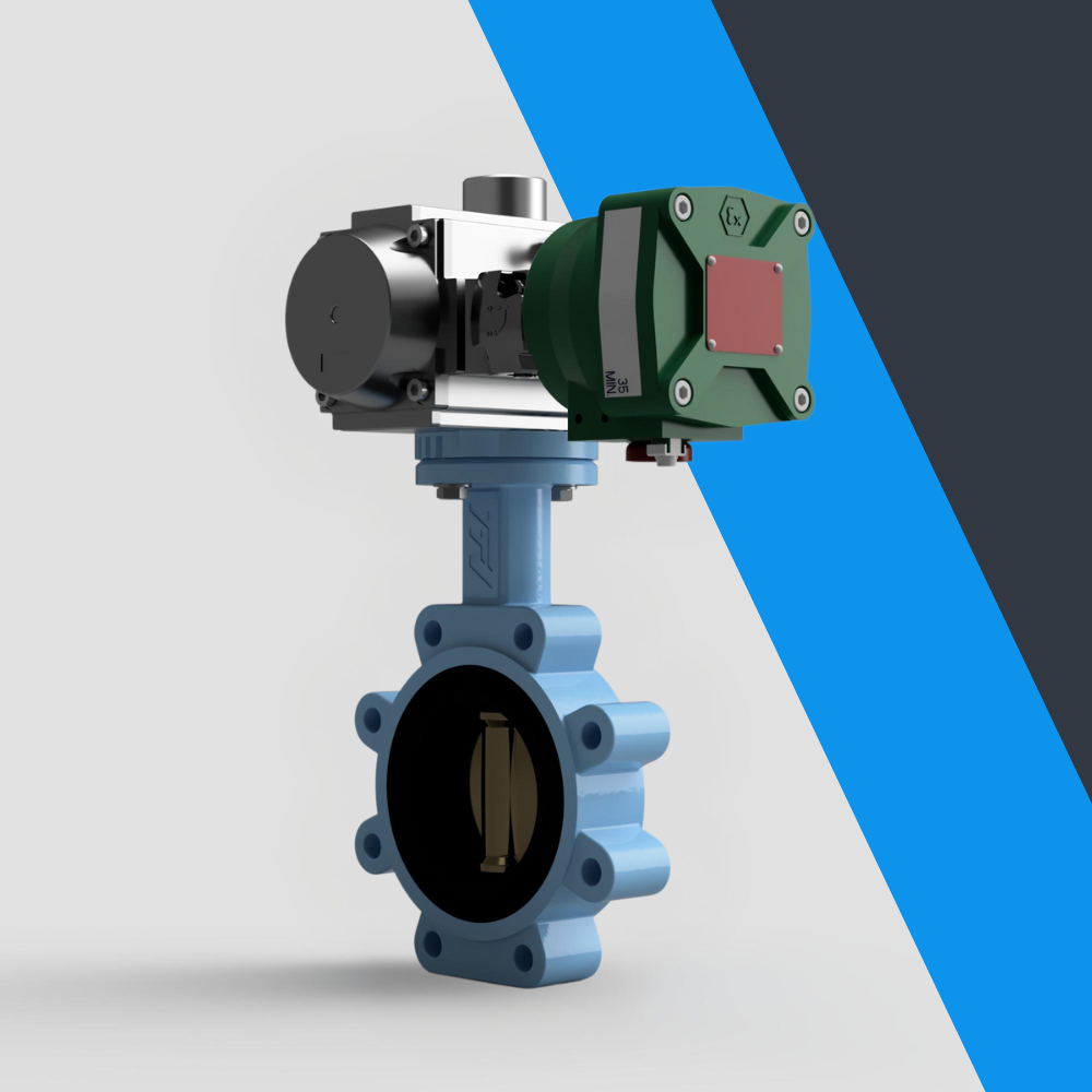V-Tork Actuated TTV Lugged Bronze Disc Butterfly Valves (ATEX Area Solenoid)